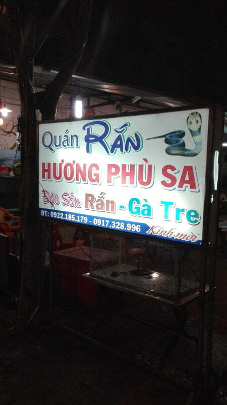 【新店情報】Quán Rắn HƯƠNG PHÙ SA